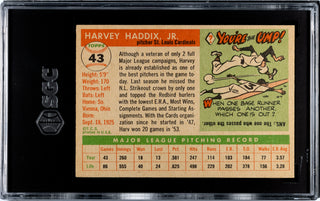 Harvey Haddix 1955 Topps Card #43 SGC 6.5