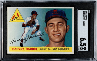 Harvey Haddix 1955 Topps Card #43 SGC 6.5