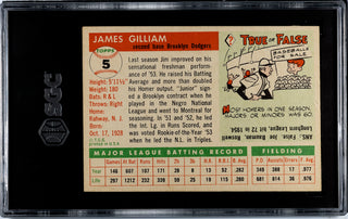 Jim Gilliam 1955 Topps Card #5 SGC 5