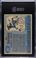 Jim Thorpe 1955 Topps All American Rookie Card #37 SGC 3.5