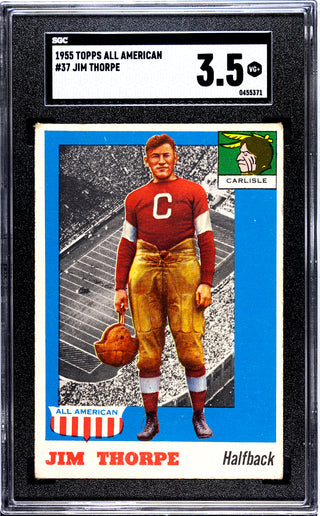 Jim Thorpe 1955 Topps All American Rookie Card #37 SGC 3.5
