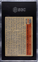 Yankees' Power Hitters Mickey Mantle Yogi Berra 1957 Topps Card #407 SGC 1