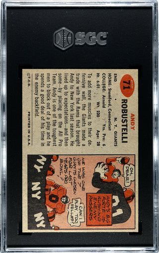 Andy Robustelli 1957 Topps #71 SGC 6.5