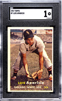 Luis Aparicio 1957 Topps Card #7 SGC 1