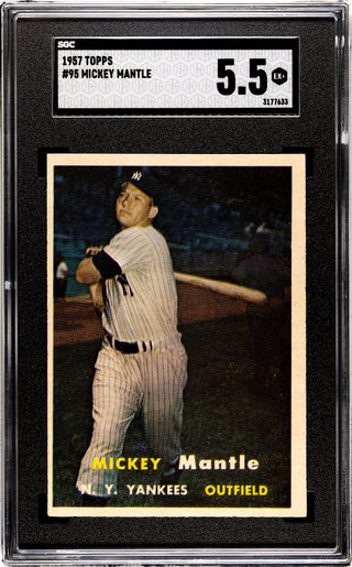 Mickey Mantle 1957 Topps Card #95 (SGC 5.5)