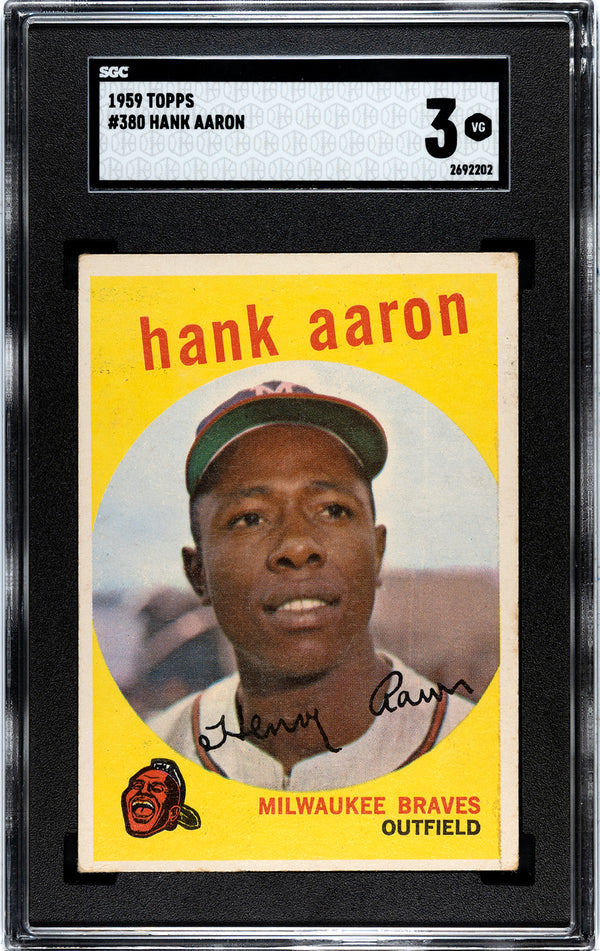Hank Aaron 1959 Topps #380 SGC 3