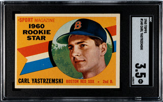 Carl Yastrzemski 1960 Topps Rookie Card #148 SGC 3.5