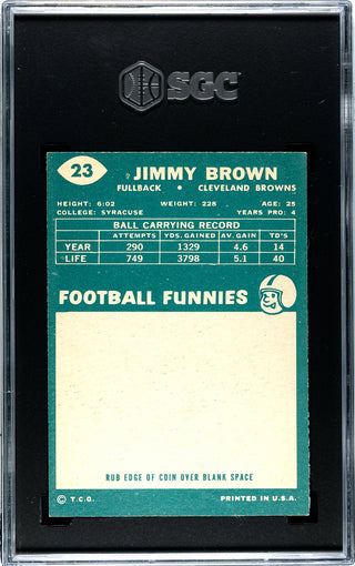 Jimmy Brown 1960 Topps #23 SGC 4