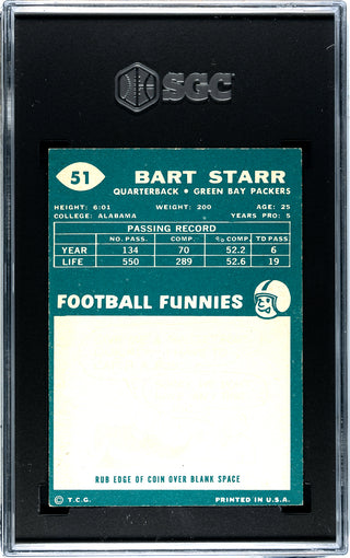 Bart Starr 1960 Topps #51 SGC 4.5