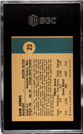 Sam Jones 1961-62 Fleer Rookie Card #23 (SGC 5)