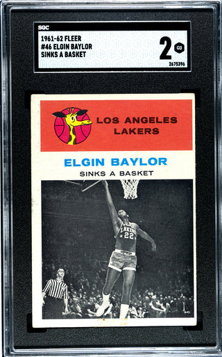 Elgin Baylor 1961 Fleer #46 SGC 2