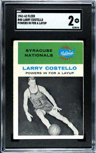 Larry Costello 1961 Fleer #48 SGC 2