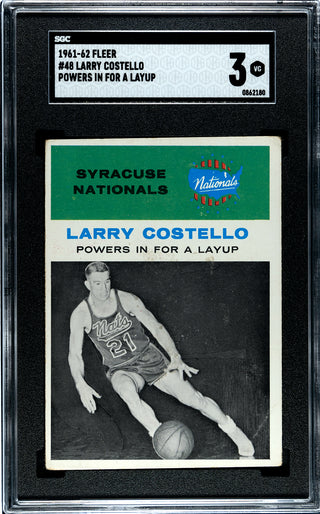 Larry Costello 1961 Fleer #48 SGC 3