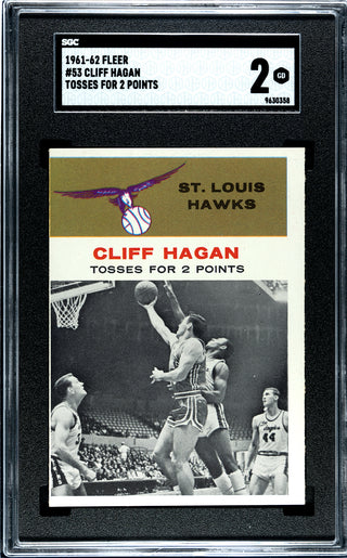 Cliff Hagan 1961 Fleer #53 SGC 2