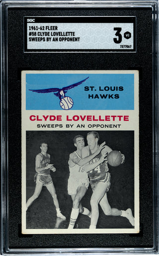 Clyde Lovellette 1961 Fleer Card #58 SGC 3