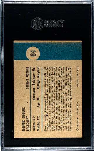 Gene Shue 1961 Fleer Card #64 SGC 4