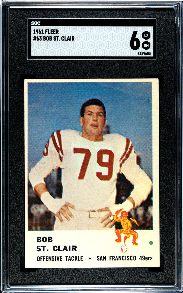 Bob St. Clair 1961 Fleer #63 SGC 6