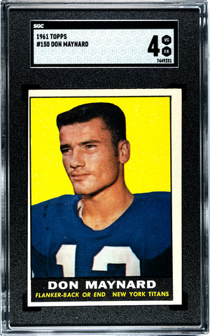 Don Maynard 1961 Topps #150 SGC 4