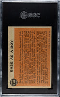 1962 Topps "Babe As A Boy" Babe Ruth Special Card #135 SGC 4