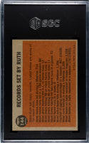 1962 Topps Babe Ruth Special Farewell Speech Card #144 SGC 6