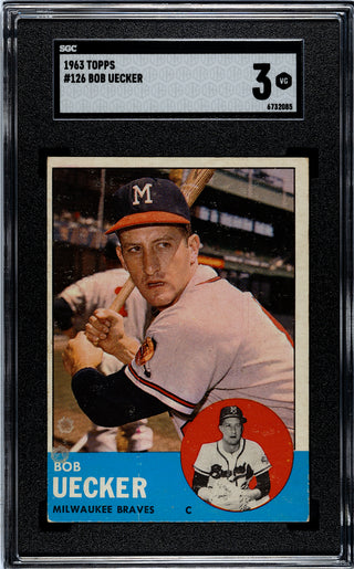 Bob Uecker 1963 Topps Card #126 SGC 3