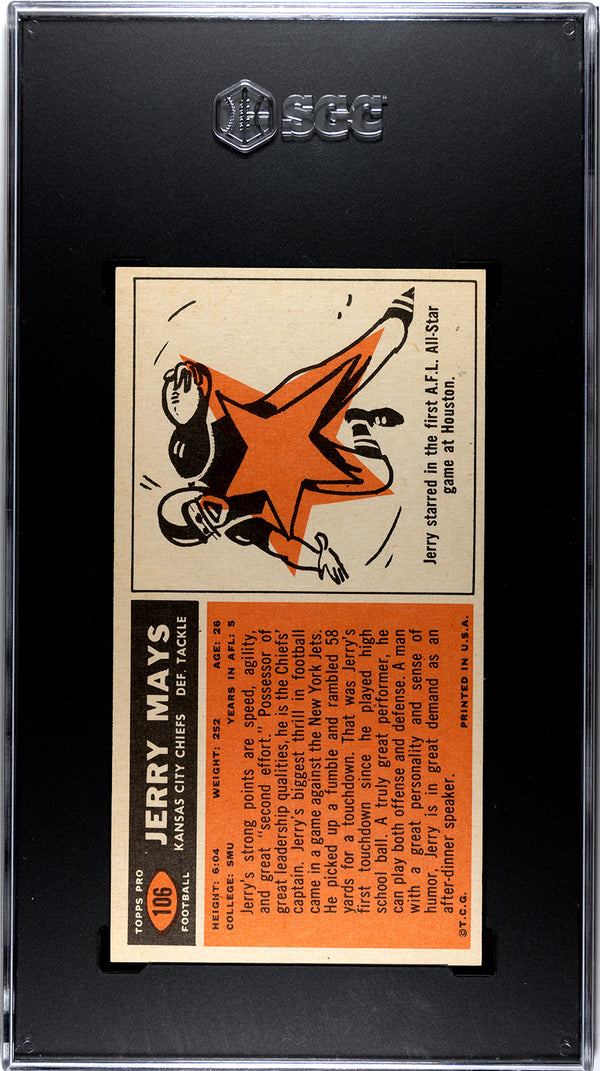 Jerry Mays 1965 Topps #106 SGC 4.5