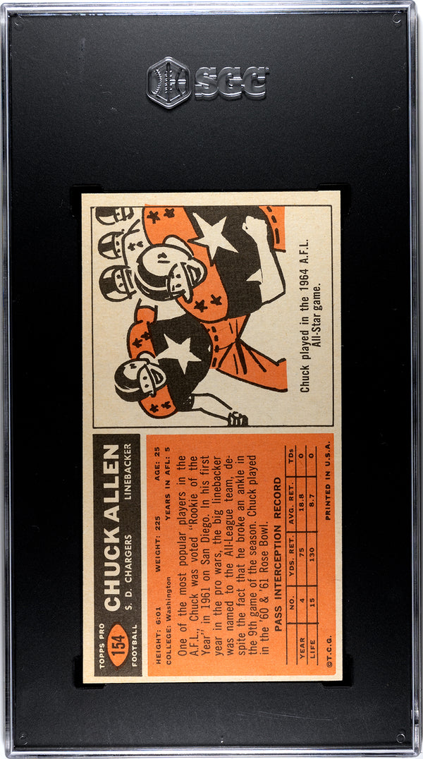 Chuck Allen 1965 Topps #154 SGC 7.5