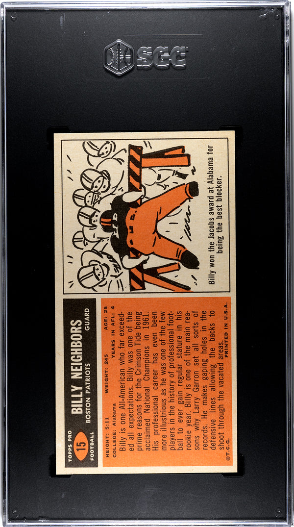 Billy Neighbors 1965 Topps #15 SGC 8
