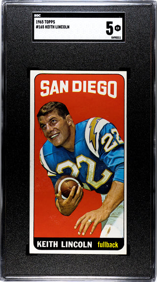 Keith Lincoln 1965 Topps #165 SGC 5