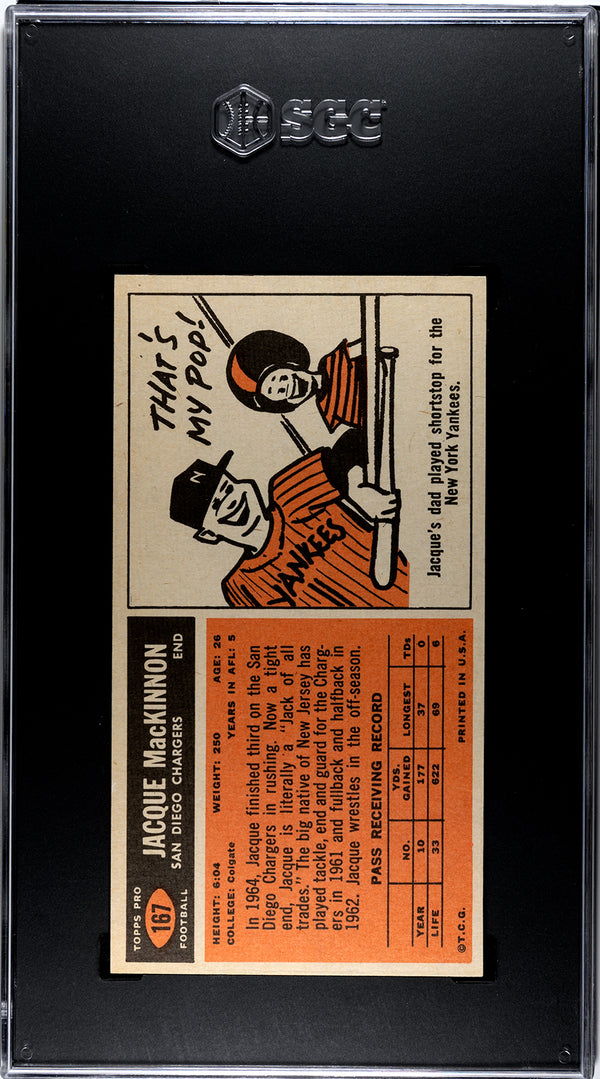 Jacque Mackinnon 1965 Topps #167 SGC 6