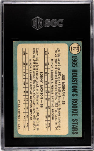 Joe Morgan & Sonny Jackson 1965 Topps #16 SGC 5.5