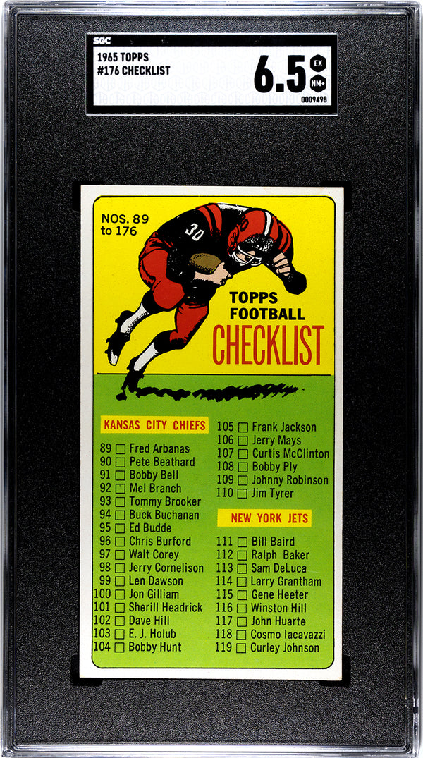 1965 Topps Checklist #176 SGC 6.5