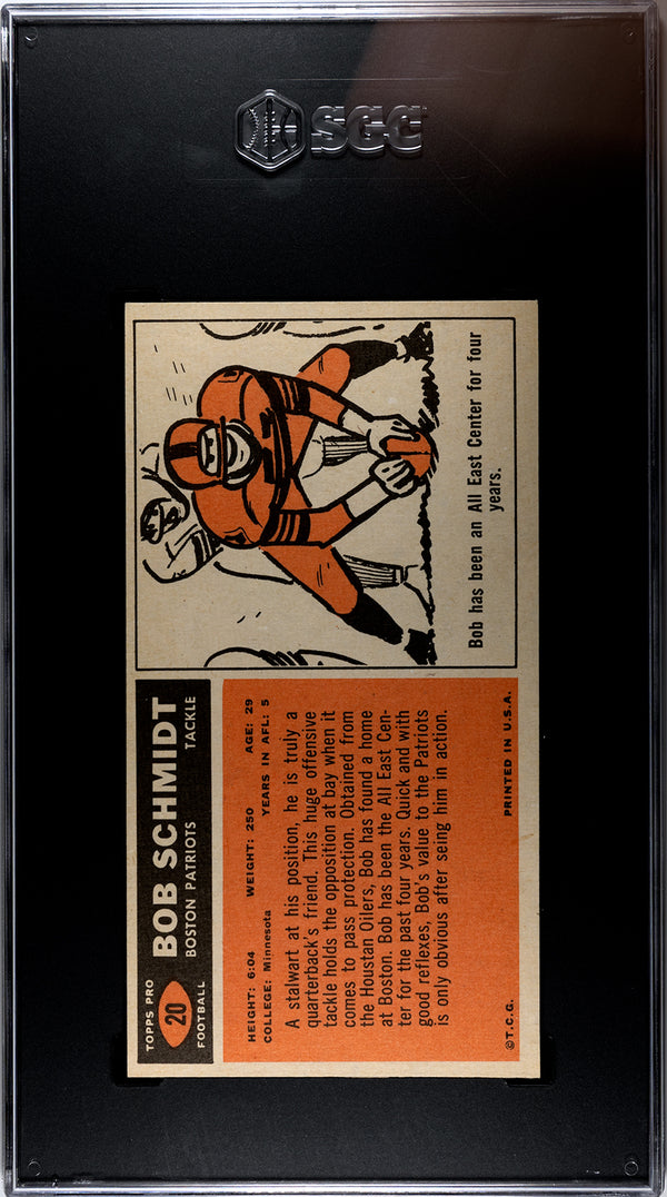 Bob Schmidt 1965 Topps #20 SGC 7
