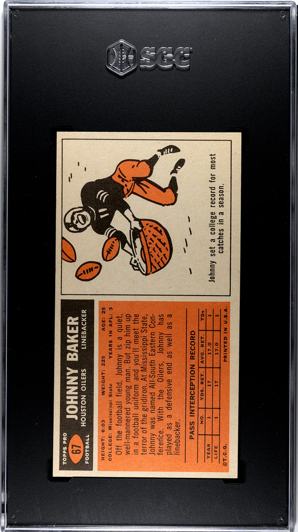 Johnny Baker 1965 #67 SGC MT 7.5