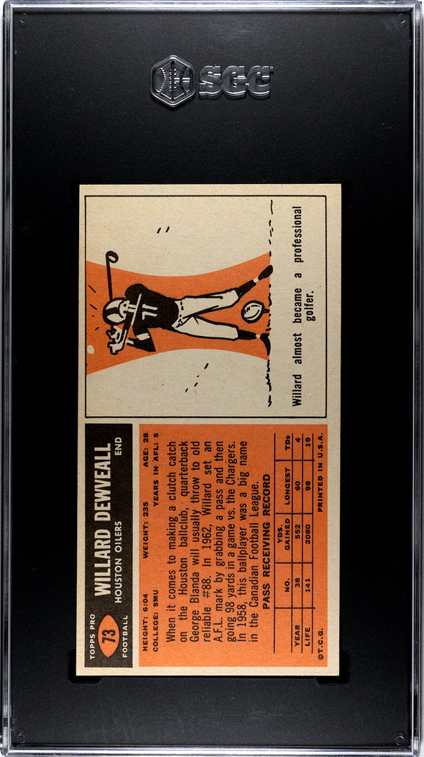 Willard Dewveall 1965 #73 SGC MT 6