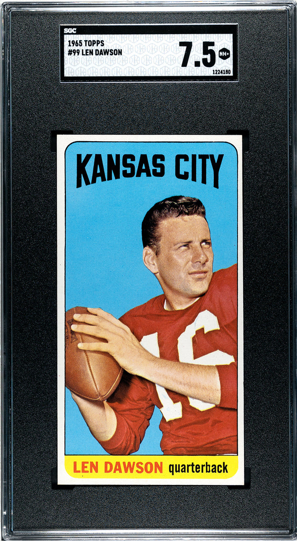 Len Dawson 1965 Topps Card #99 (SGC NM+ 7.5)