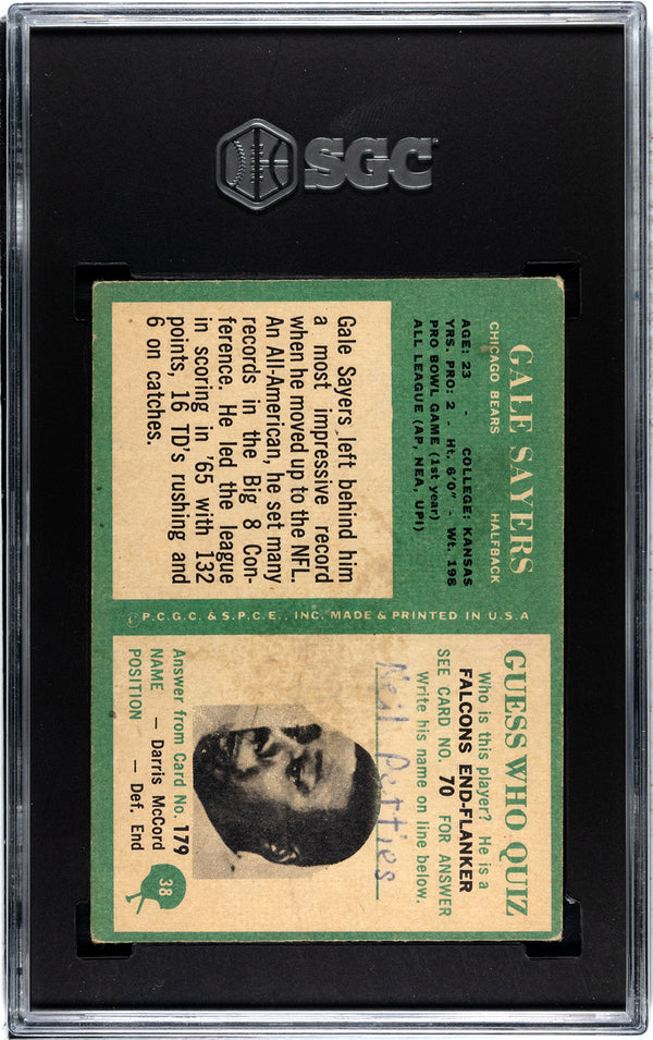 Gale Sayers 1966 Philadelphia #38 SGC 1.5