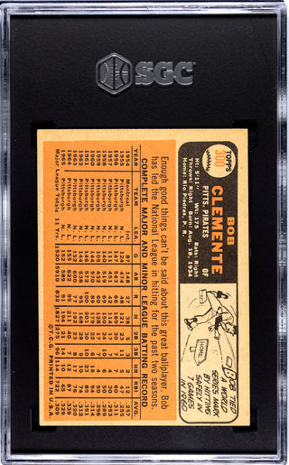 Roberto Clemente 1966 Topps Card #300 SGC 5