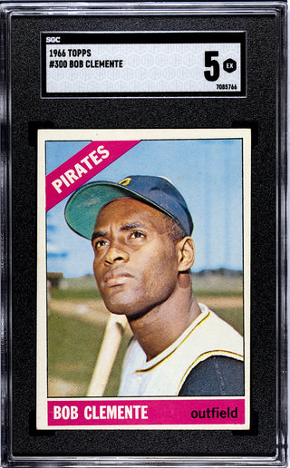 Roberto Clemente 1966 Topps Card #300 SGC 5