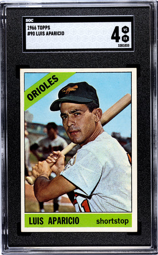 Luis Aparicio 1966 Topps Card #90 SGC 4