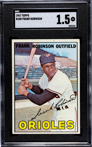 Frank Robinson 1967 Topps Card #100 SGC 1.5