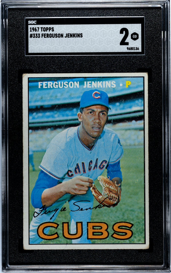 Fergie Jenkins 1967 Topps Card #333 SGC 2