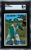 Jim Catfish Hunter 1967 Topps Card #369 SGC 5