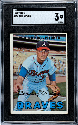 Phil Niekro 1967 Topps Card #456 SGC 3