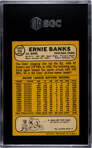 Ernie Banks 1968 Topps #20 SGC 4.5