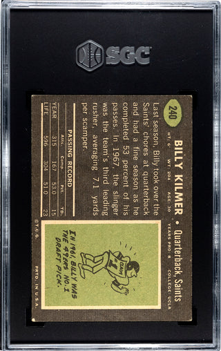 Billy Kilmer 1969 Topps #240 SGC 3