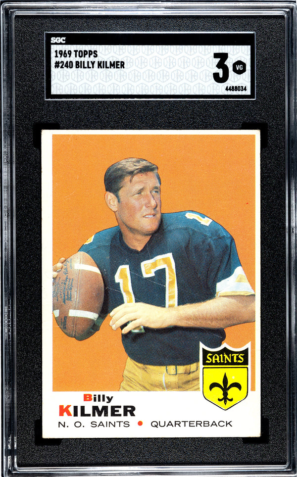 Billy Kilmer 1969 Topps #240 SGC 3