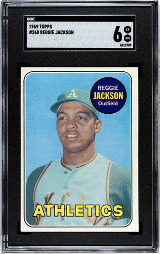 Reggie Jackson 1969 Topps Rookie Card #260 SGC 6