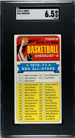 Checklist 2 1970-71 Topps Card #101 (SGC EX-NM+ 6.5)