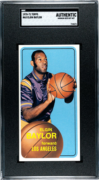 Elgin Baylor 1970-71 Topps Card #65 (SGC Authentic)